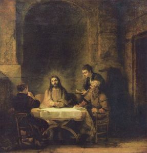 Rembrandt’s The Supper at Emmaus Picture via Wikipedia
