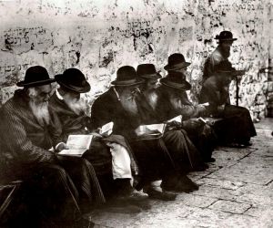 The Psalms are one of the most beautiful books of the Bible, with a strong tradition of prayer for Jews and Christians alike. The above photo is from 1929 and shows Jewish Men praying  at the Wailing Wall in Jerusalem.  There’s a good chance  that they are praying the Psalms. Photo via Wikipedia